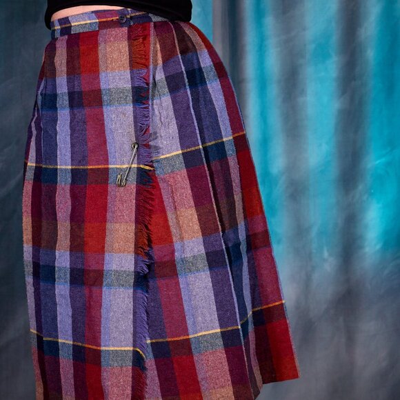 Vintage 60's SEARS BazaarPlaid Skirt - Picture 7 of 10